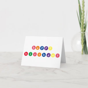 Letter Candy Birthday Card
