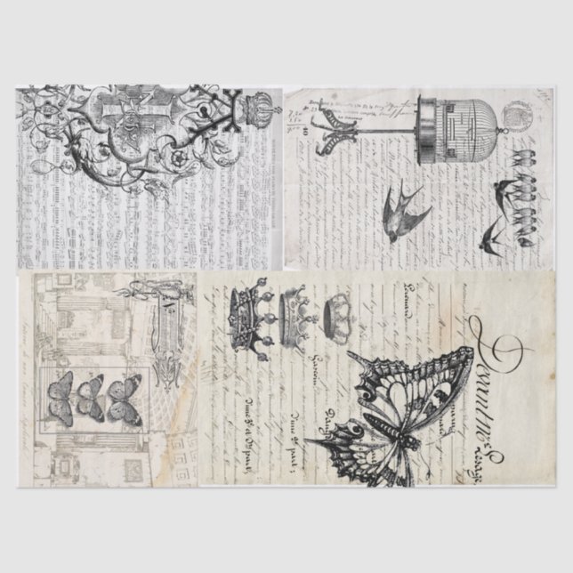 Letter Collage Tissue Paper (Front)