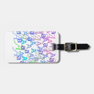 Letter Confetti "A" Luggage Tag