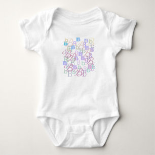 Letter Confetti "B" Baby Romper Bodysuit