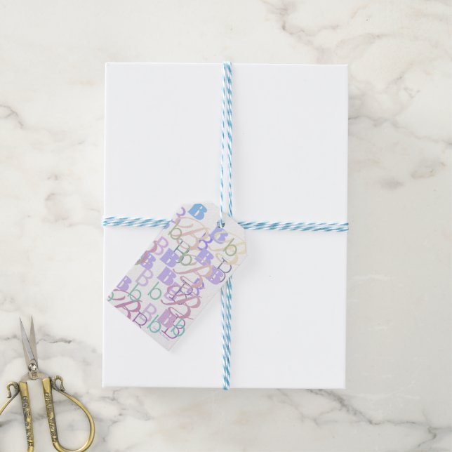 Letter Confetti "B" Gift Tags (With Twine)