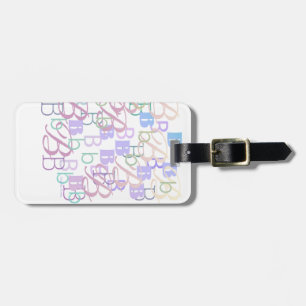 Letter Confetti "B" Luggage Tag