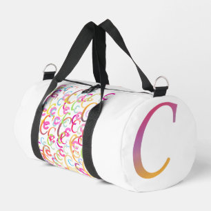 Letter Confetti "C" Duffle Bag
