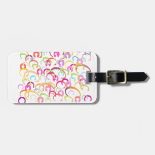 Letter Confetti "C" Luggage Tag