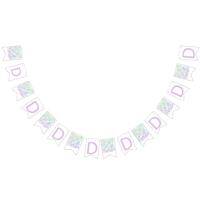 Letter Confetti "D" Bunting (All)