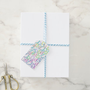 Letter Confetti "D" Gift Tags
