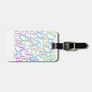 Letter Confetti "D" Luggage Tag