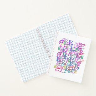 Letter Confetti "E" Notebook