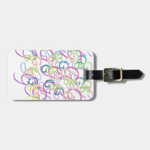 Letter Confetti "G" Luggage Tag