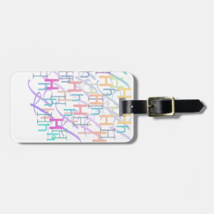 Letter Confetti "H" Luggage Tag