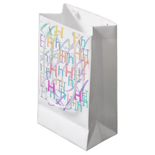 Letter Confetti "H" Small Gift Bag