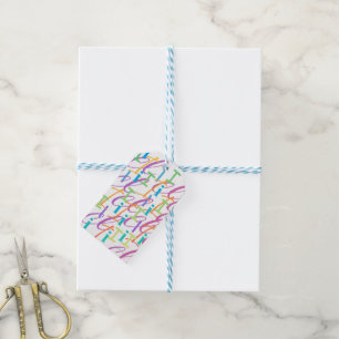 Letter Confetti "I" Gift Tags