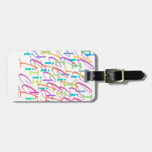 Letter Confetti "I" Luggage Tag