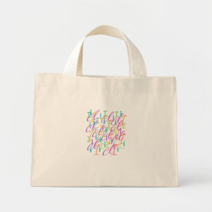 Letter Confetti "I" Mini Tote Bag
