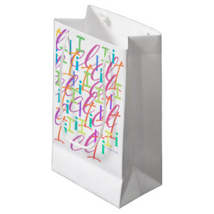 Letter Confetti "I" Small Gift Bag