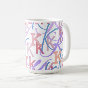 Letter Confetti "K" Coffee Mug