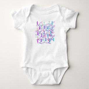 Letter Confetti "L" Baby Romper Bodysuit