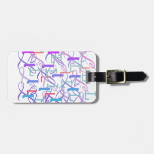 Letter Confetti "L" Luggage Tag