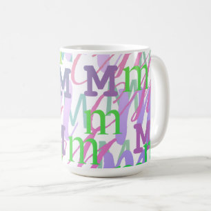 Letter Confetti "M" Coffee Mug