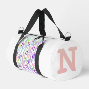 Letter Confetti "N" Duffle Bag