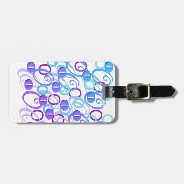 Letter Confetti "O" Luggage Tag (Front Horizontal)