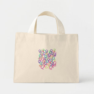 Letter Confetti "Q" Mini Tote Bag