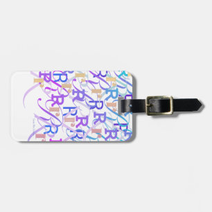 Letter Confetti "R" Luggage Tag