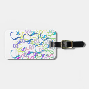 Letter Confetti "S" Luggage Tag