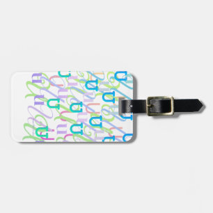 Letter Confetti "U" Luggage Tag