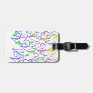 Letter Confetti "V" Luggage Tag