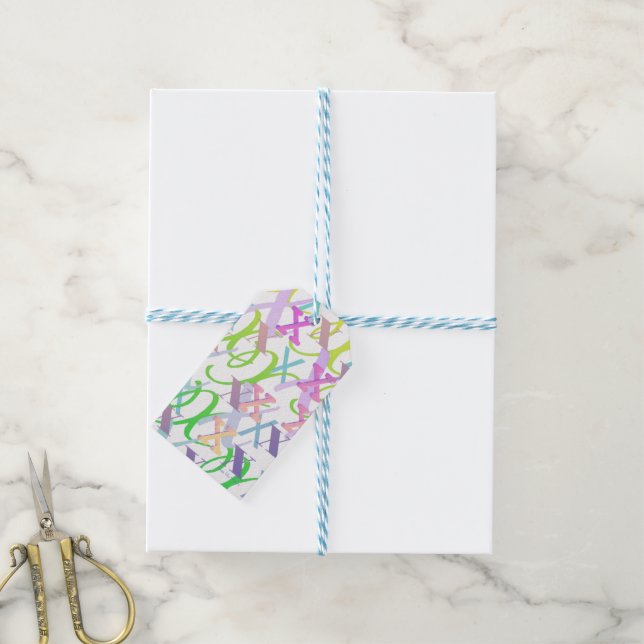 Letter Confetti "X" Gift Tags (With Twine)