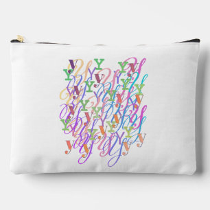 Letter Confetti "Y" Accessory Pouch