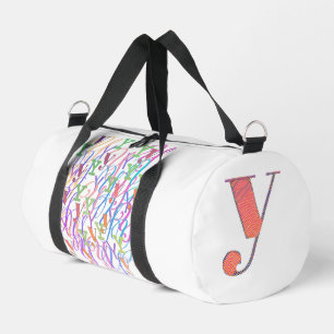 Letter Confetti "Y" Duffle Bag