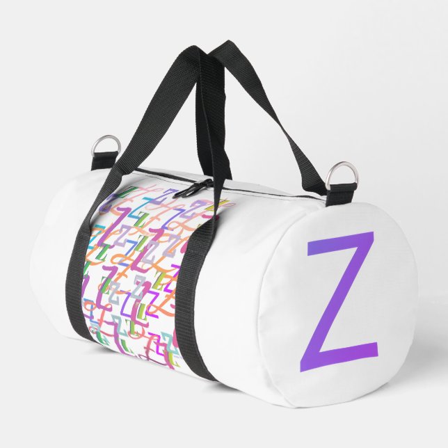 Letter Confetti "Z"  Duffle Bag (Left Corner)