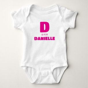 Letter D Baby Clothes, Baby Name One Piece Bodysuit