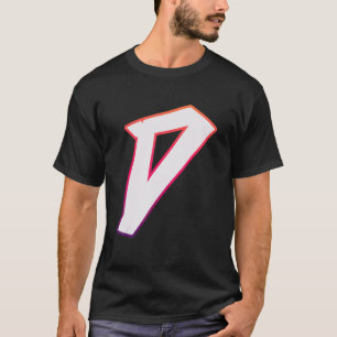 Letter D Graffiti Street Letter D Typography Alpha T-Shirt