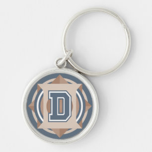 Letter "D" Initial Key Ring