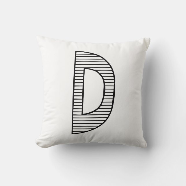 Letter D, Initial Pillow (Front)