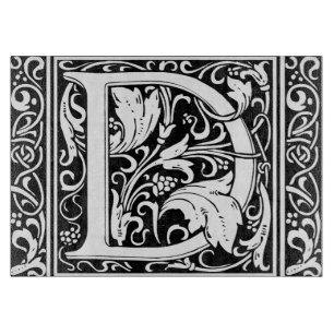 Letter D Mediaeval Monogram Art Nouveau Cutting Board
