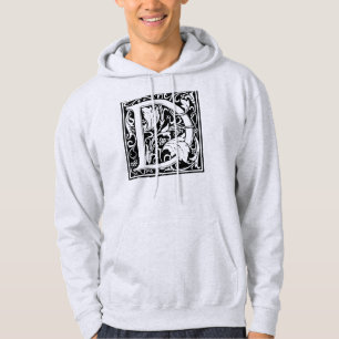 Letter D Mediaeval Monogram Art Nouveau Hoodie