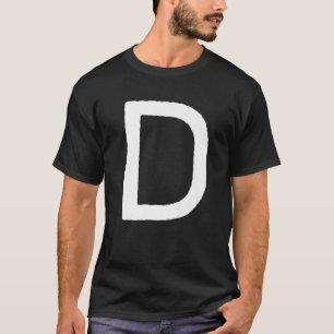 Letter D Men Women Monogram Graphic Retro Initial T-Shirt