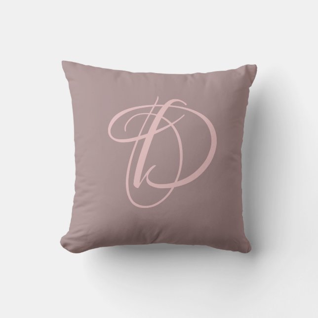 Letter D Monogram Initial Custom Cushion (Front)