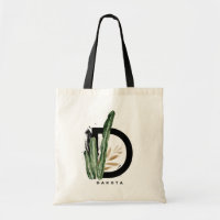 Letter D Monogram | Tropical Cactus Personalised