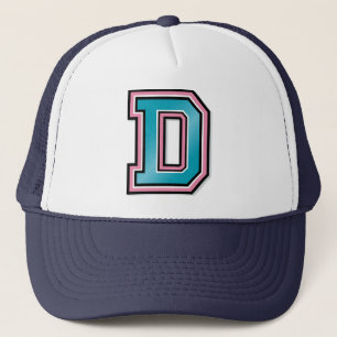 Letter D Monogram Trucker Hat