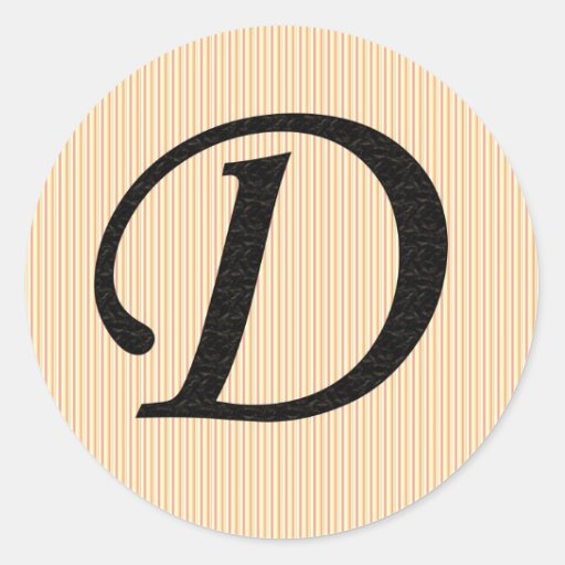 Letter D Monogramed Stickers | Zazzle