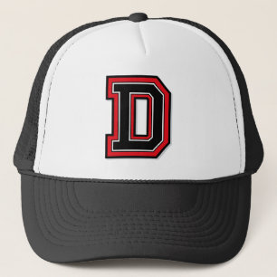 Letter "D" Monogrammed Trucker Hat