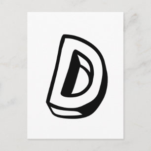 Letter D Postcard