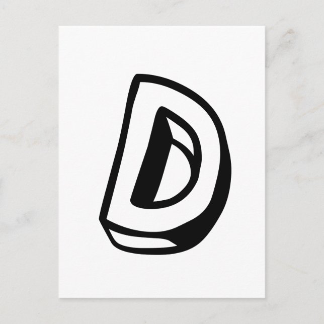 Letter D Postcard (Front)