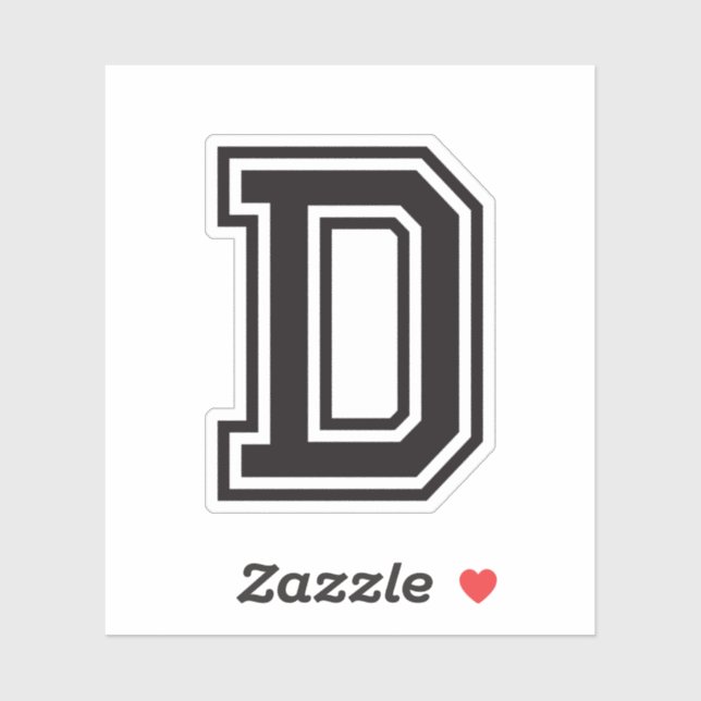 Letter D sporty college font alphabet (Sheet)