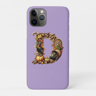 Letter D Thanksgiving style gift iPhone 11 Pro Case